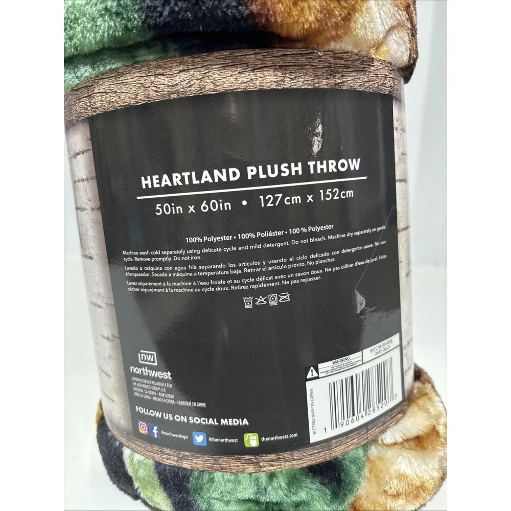 American Heritage Royal‎ Plush Raschel Throw Blanket 